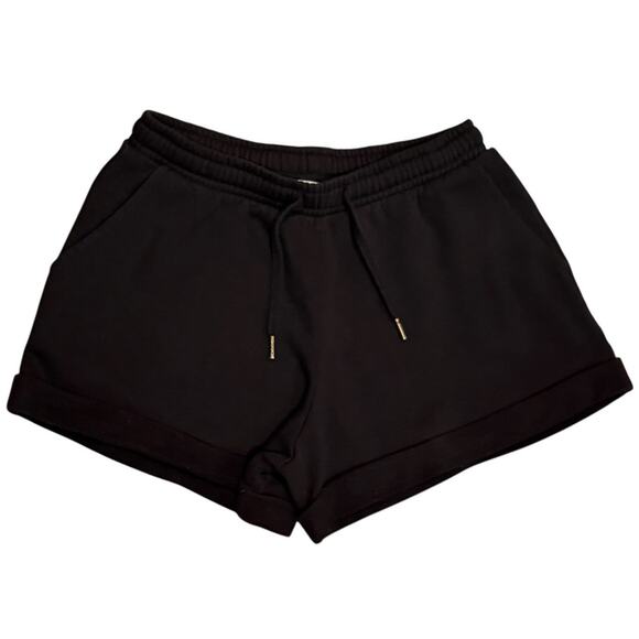 WeWoreWhat Sweat Shorts Women's Size Small Black Cozycore Comfy Loungewear - Picture 1 of 7